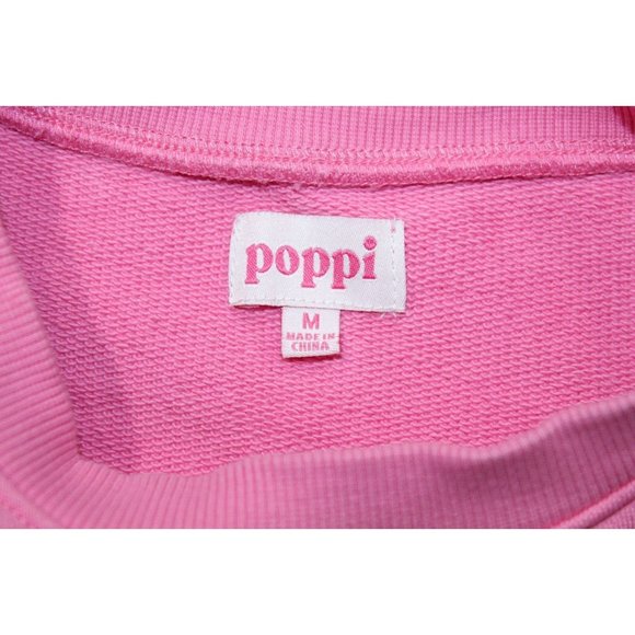 Poppi Soda Crew Neck Pullover Hoodie The Future Served Fresh Pink Medium - Picture 4 of 6
